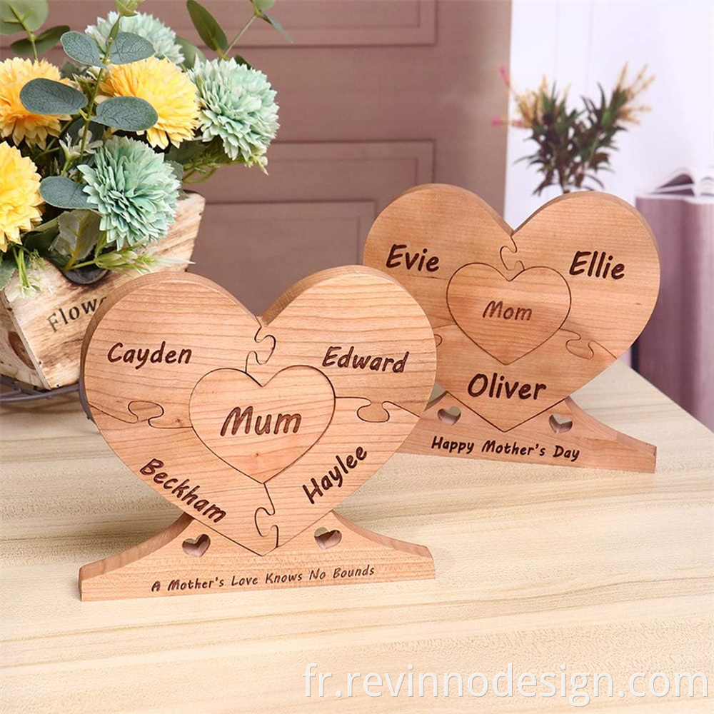 Personalized Wooden Heart Puzzle